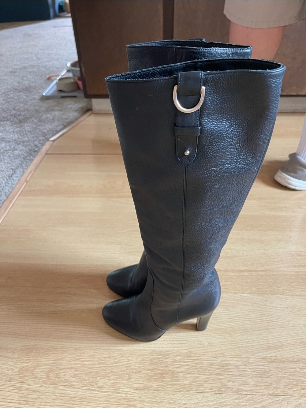 Jimmy Choo size 36 1/2 Black Knee-High Leather Boots perfect condition